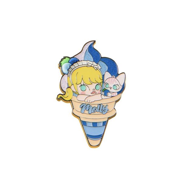 POP MART POP Summer Party Series MOLLY Ice-Cream Enamel Pin Badge